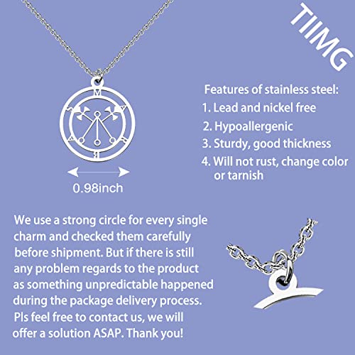 TIIMG Sigil of Marbas Necklace Marbas Gift Demon Satan Satanic Sigil Pendant Jewelry2