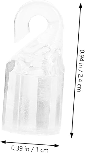 Miniatura 7 de PRETYZOOM 10pcs Curtain Blinds Rod Hook Curtain Tieback Hooks Blind Rod Tip Hook Window Blind Rod Wand Tip Connector Vertical Blinds Operating Rod