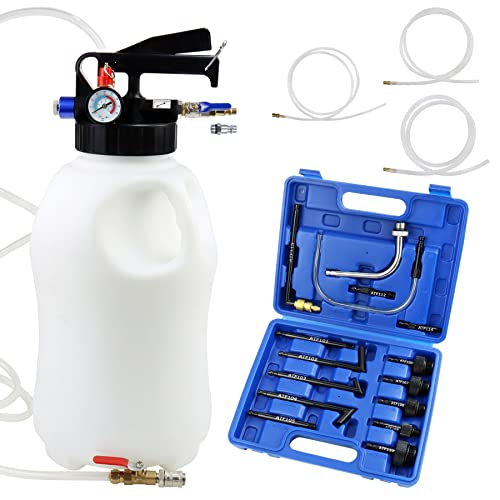 ADAFIRST Transmission Fluid Transfer Pump Kit, 10L Pneumatic Fluid Extractor and Dispenser Tool with Adapter for ATF Fill, Gear Oil Refill, Differential Oil, Garage and Shop Fluid Evacuator and Filler