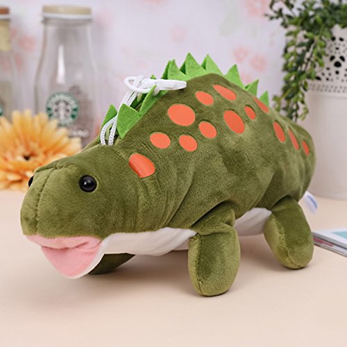 Image of Minache Women Animal Dinosaur Plush Stationery Pouch Pen Pencil Case Ladies Cosmetic Bag
