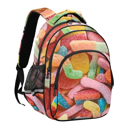 Colorful Candies Pattern Backpack for Kids Elementary School Bag Boys Girls Bookbag Travel Backpack Daypack2