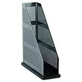 Rolodex E22635 Distinctions magazine file, metal/black, 3-3/4w x 10-1/4d x 12-7/16h