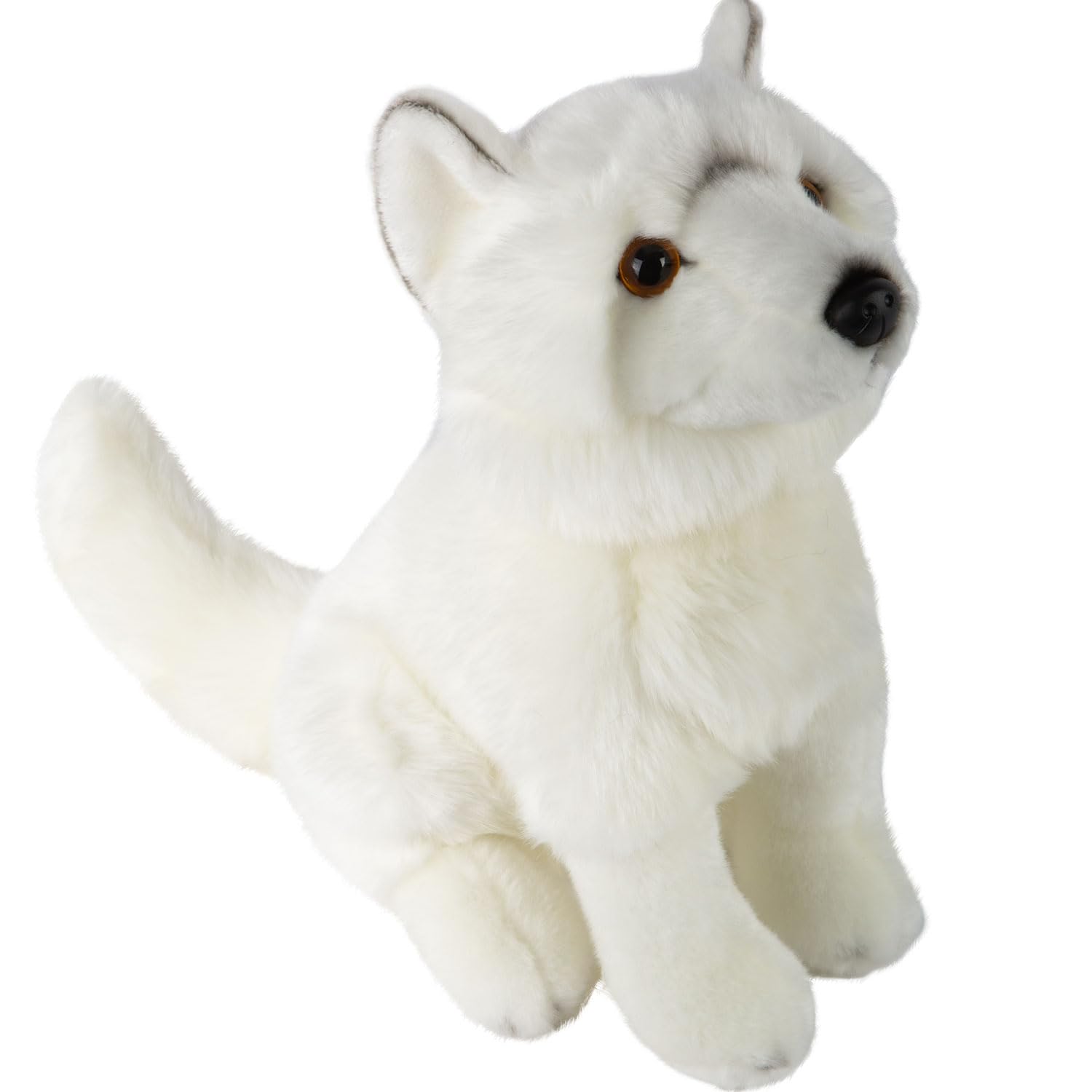 VFM - Arctic Fox Soft Toy Arctic Animal Plush Cuddly Soft Furry Premium Stuffed Arctic Toy Plush Toy Cute Stuffed Plushie, Gifts for Birthday, Valentine's Day Christmas- 30cm White Arctic Fox