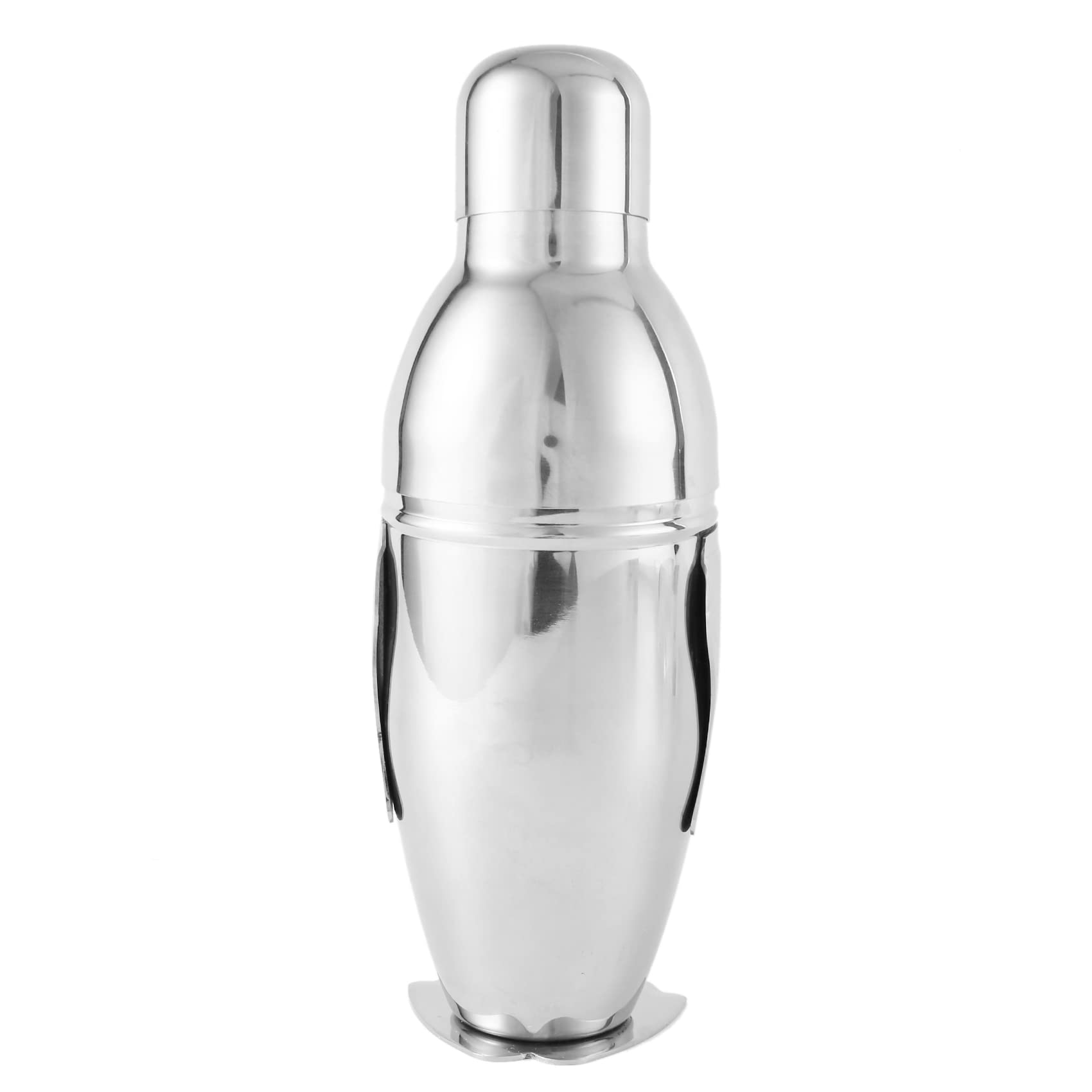 Lot de 4 shakers à cocktail en acier inoxydable de 500 ml avec motif pingouin