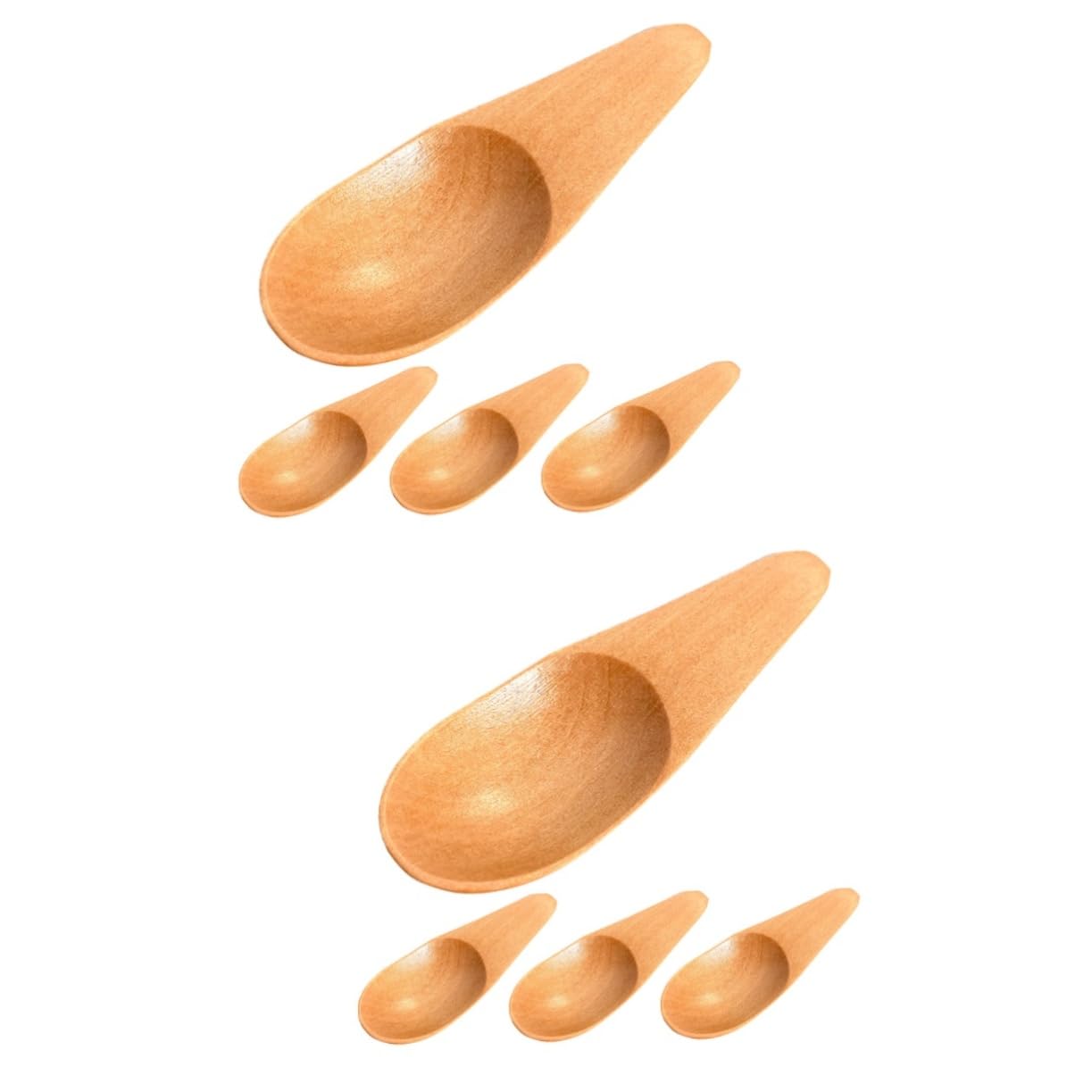 MUCKLILY 8pcs Spoons Handle Ice Scoops for Sugar Salt Tea Leaf Multi-function Seasoning and Dessert Spoons for Home Cafe and Restaurant Use