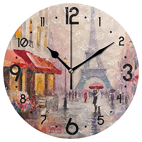 ALAZA Vintage Paris Wall Table Clock Cover