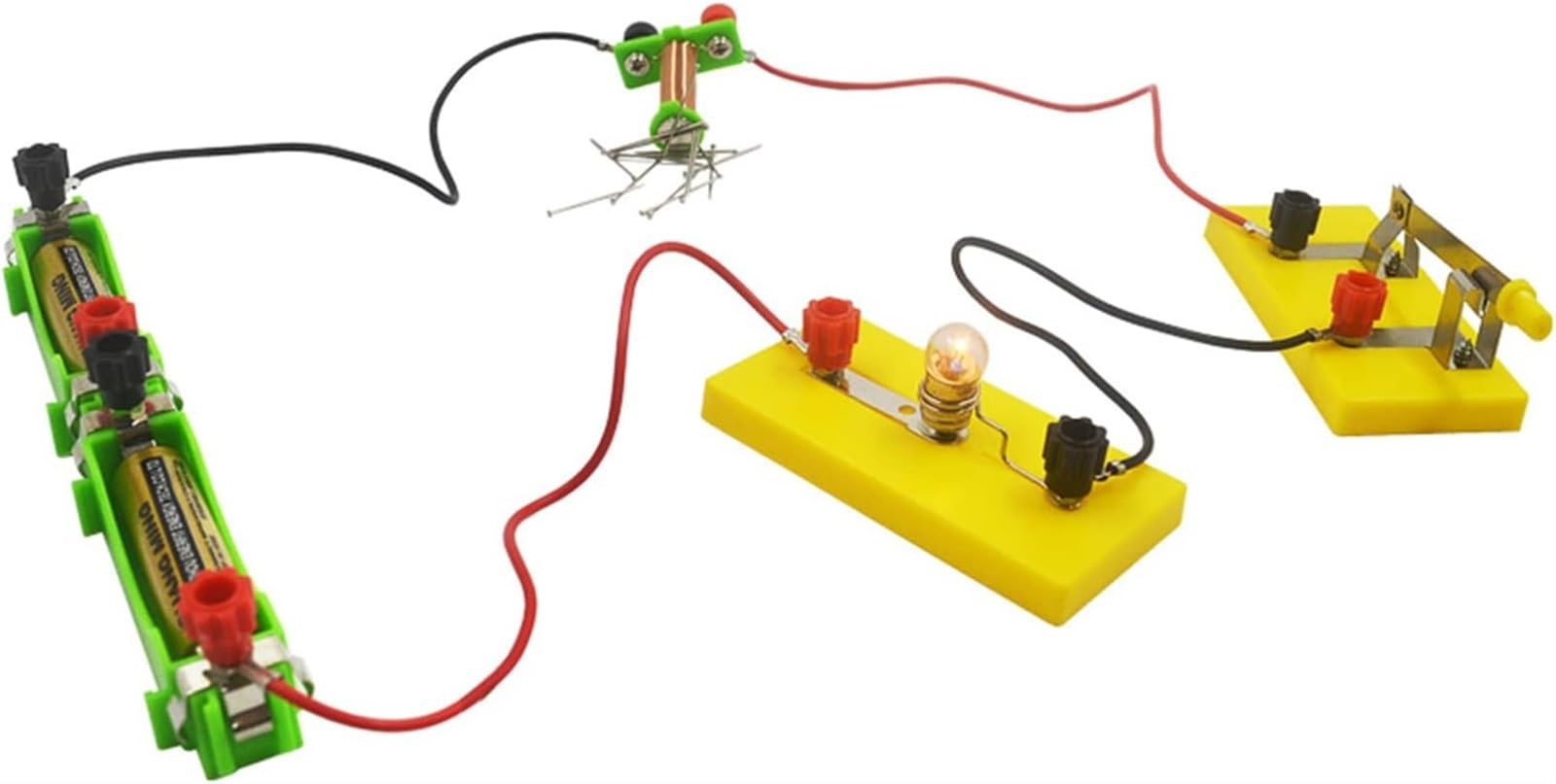 OLSKFUH Electromagnet Experiment Kit Science Electricity And Magnetism Electromagnet Experiment Box High School Physics Electromagnetic Circuit Model Physics