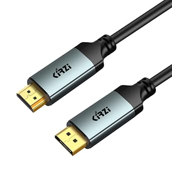 4K DisplayPort to HDMI, 25ft Uni-Directional DP Source to HDMI Display 1.4 Cable, 4K@30Hz, 2K@60Hz, 1080P Full HD,for DellMonitor, Projector Grey 25ft