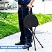 cadciehe Folding Cane with Seat, Lightweight Adjustable Aluminum Walking Stick, Portable Anti-Slip Crutch Chair with LED Light, 5-Height Settings, Ideal for Seniors and Travel Black