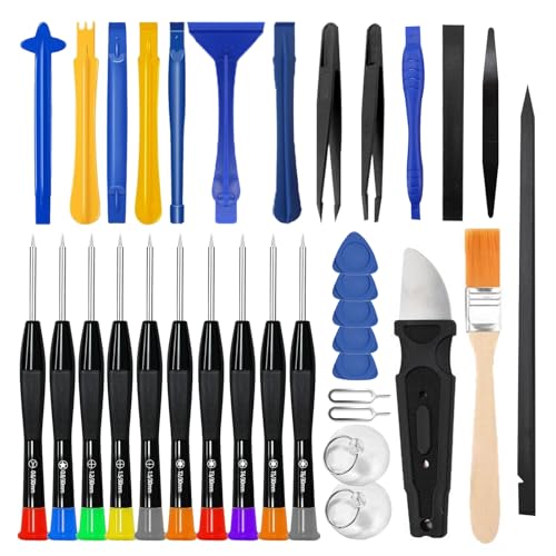 34-In-1 Reparaturwerkzeug-Set, Langlebig und rutschfest Handy Reparatur Werkzeug Set für Professionelle Elektronik, Reparatur Werkzeug-Set für Handys, Laptops, Fahrräder und Haushaltsgeräte