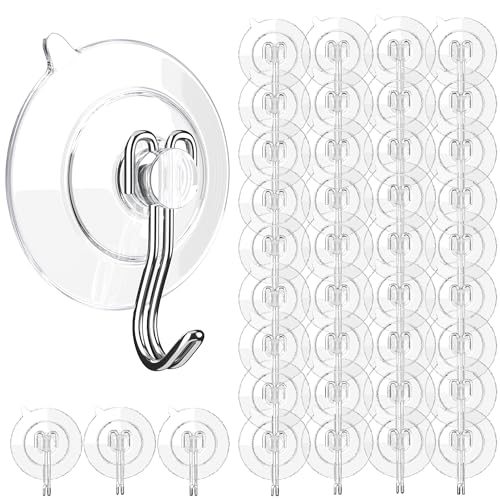 Image of GLUIT Adhesive Wall Hooks for Hanging Heavy Duty 22 lbs Hooks for Walls No Drill, Towel Sticky Clear Hook, Waterproof, Home, Bathroom, Kitchen, Office, and Outdoor
