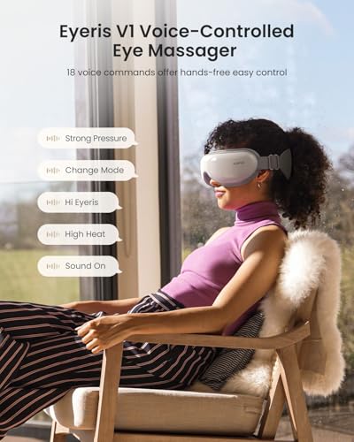 Image of RENPHO Eyeris 1V Eye Massager with Voice Control, FSA Eligible HSA, Heated Smart Eye Mask with Bluetooth Music for Dry Eyes, Birthday Gifts for Women & Men, Graduation Gifts for Students