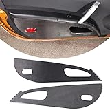 For Nissan 350Z 2003 2004 2005 2006 Soft Carbon Fiber 3D Sticker Car Door Anti Kick Panel,Inner Door Anti Kick Decorative Bezel Panel Protection Accessories,Interior Car Accessories (Carbon Fiber)