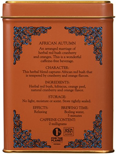 Image of Harney & Sons African Autumn Rooibos Tea, HT Line, 20 sachet tin (Pack of 2)