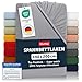 Produktbild Blumtal® Spannbettlaken 140x200 cm - Bettlaken aus Microfaser - Oekotex zertifiziertes Spannbetttuch Leintuch - Bettspanntuch - Grau