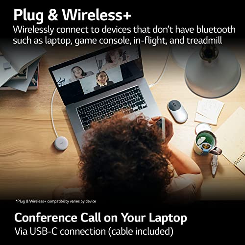 Lg Tone Free True Wireless Bluetooth Earbuds T90 - Adaptive Active Noise Cancelling Earbuds With Dolby Atmos, Black, Small #TOP4