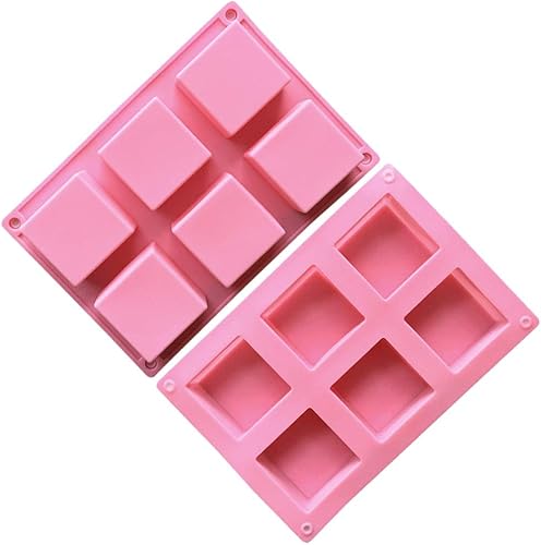 Miniatura 2 de 3 paquetes de 6 cavidades de molde de silicona para hornear pasteles (morado, azul, rosa), molde para hornear DaKuan para pastel, molde de chocolate