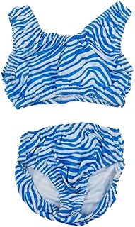 Perfect Girls 2 Pieces Swimsuit Size 2 Years Light Blue & White M-701-47