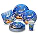 Ocean Sea Life Birthday Party Supplies Tableware Set 24 9" Plates 24 7" Plate 24 9 Oz Cup 50 Lunch Napkins Underwater World Creatures Turtle Dolphin Fish Coral Reef Theme Disposable Paper Goods Decor
