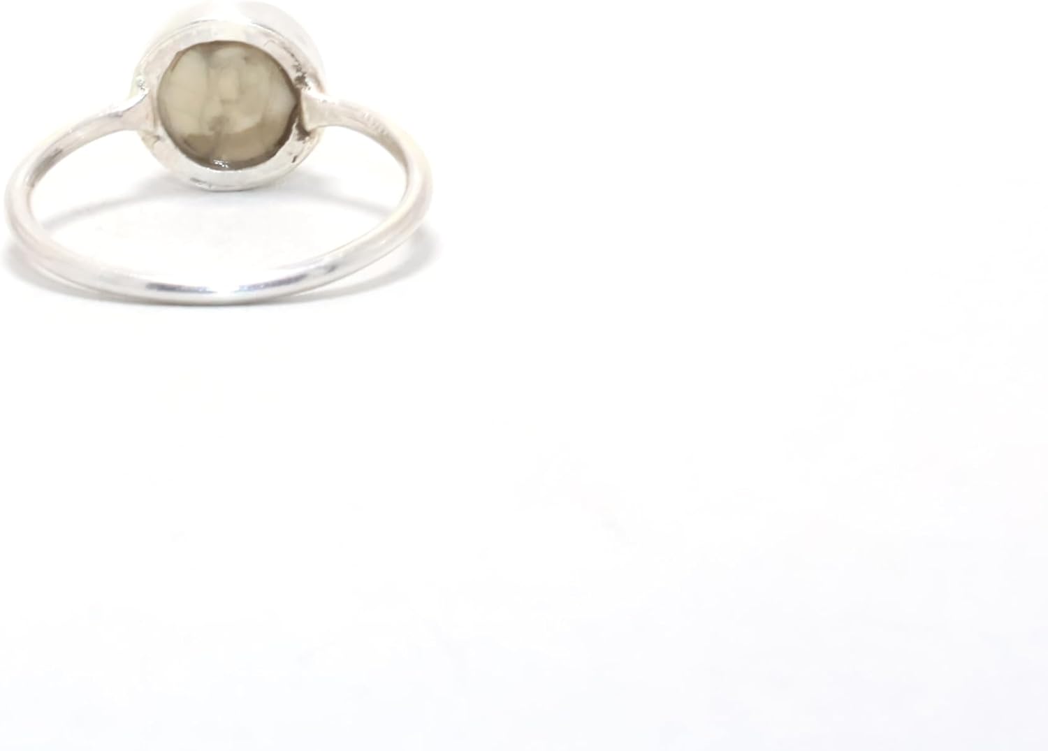 Natural Howlite Ring 925 Sterling Silver Handmade Jewelry Healing Stone Bohemian Style Promise Ring Unique Gift for Women and Grandmother