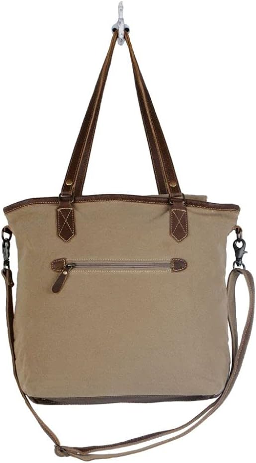 Myra Bag Exuberant Spirit Shoulder Bag Upcycled Cotton & Leather S-2816 - Image 6