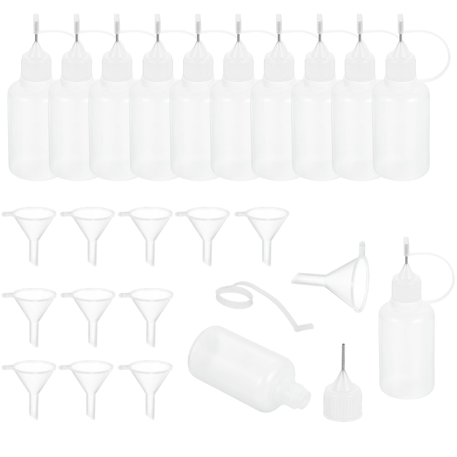Botellas de plástico para apretar de 30 ml, aplicador de pegamento líquido y tinta