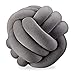 Relaxdays Nodo - Cojín articulado para sofá, Decorado, escandinavo, Almohada de Ovillo, 25 cm de diámetro, Gris Oscuro, poliéster, Espuma, 1 Unidad (Paquete de 1)