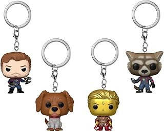 Funko Pop! Keychain: Guardians of the Galaxy Vol. 3 4 pack (Star Lord/Rocket/Cosmo/Adam Warlock)