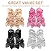 5Pcs Sparkly pink Hair Bows for Girls,Glitter Enchanting Fairy Fashion Sequin Bow Alligator Clips Hair Accessories for Girls Toddlers Kids Children Teens