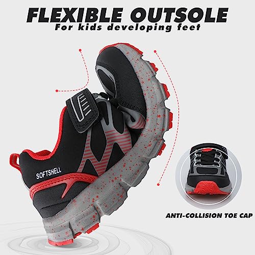 UOVO Boys Hiking Shoes Waterproof Running Fashion Sneakers Breathable Lightweight Non-Slip Outdoors Trekking Sports(Toddler/Little/Big Kids)3