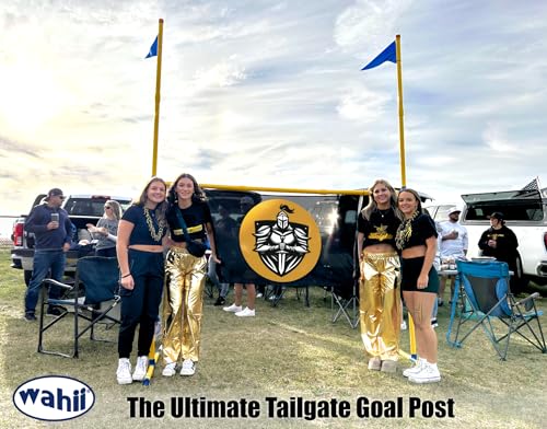 THE ORIGINAL 10 Foot Tall Giant Football Goal Post - Backyard, Tailgate Party, Flag Football - MADE IN USA Orange Wind Flags included - Thumbnail 3