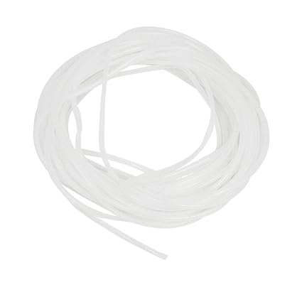 Clear White 3mm Outer Dia 29M Polyethylene Spiral Cable Wire Wrap Tube