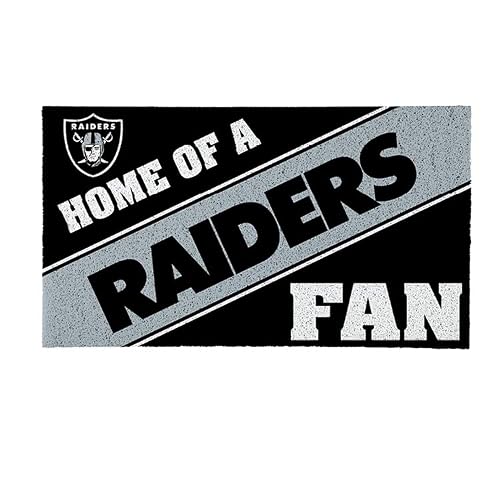 Team Sports America Oakland Raiders, Officially Licensed Door Mat 28 x 16 Inches Indoor Outdoor Sports Fan Rug