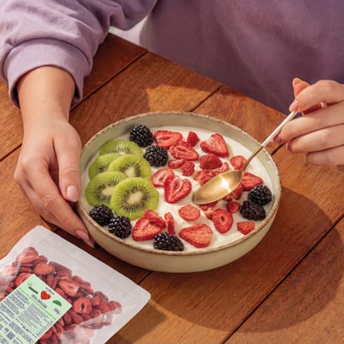 nut&me Fresa liofilizada en rodajas 350 gr | 100% Fresas naturales deshidratadas | Naturalmente dulces | Sin azúcares añadidos, aditivos, OGM y Gluten | Retenido de Vitaminas | Vegano