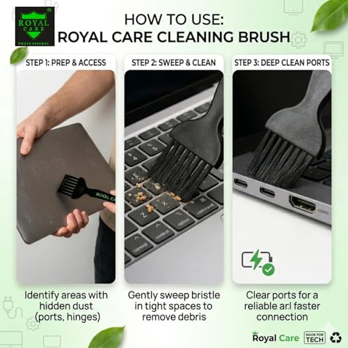 Image of Screen Cleaning Kit 300 ml for Laptop, Mobile, TV & Camera Lens | Anti-Static Non-Alcohol Spray + Microfiber Cloth + Multi-Purpose Brush | Safe for LED, LCD, OLED Screens & PCs
