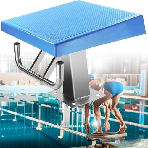 Heavy Duty Diving Board - 304 Stainless Steel Jump Stand, Anti-Slip Rubber Surface, 15° Inclined Platform, Supports 550lbs/250kg, Upgraded for Competition Use