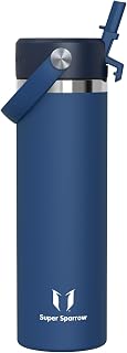 Sparrow Water Bottle 750ml - Insulated Water Bottle with Straw | Stainless Steel Flask, Leak-proof Insulated Water Bottle, BPA Free, Dishwasher Safe, SwivelSip, Camping and Sports