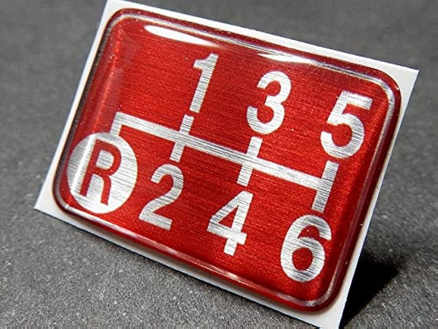 Amazon | Tuningfan シフトパターン エンブレム レッド 左下R 6