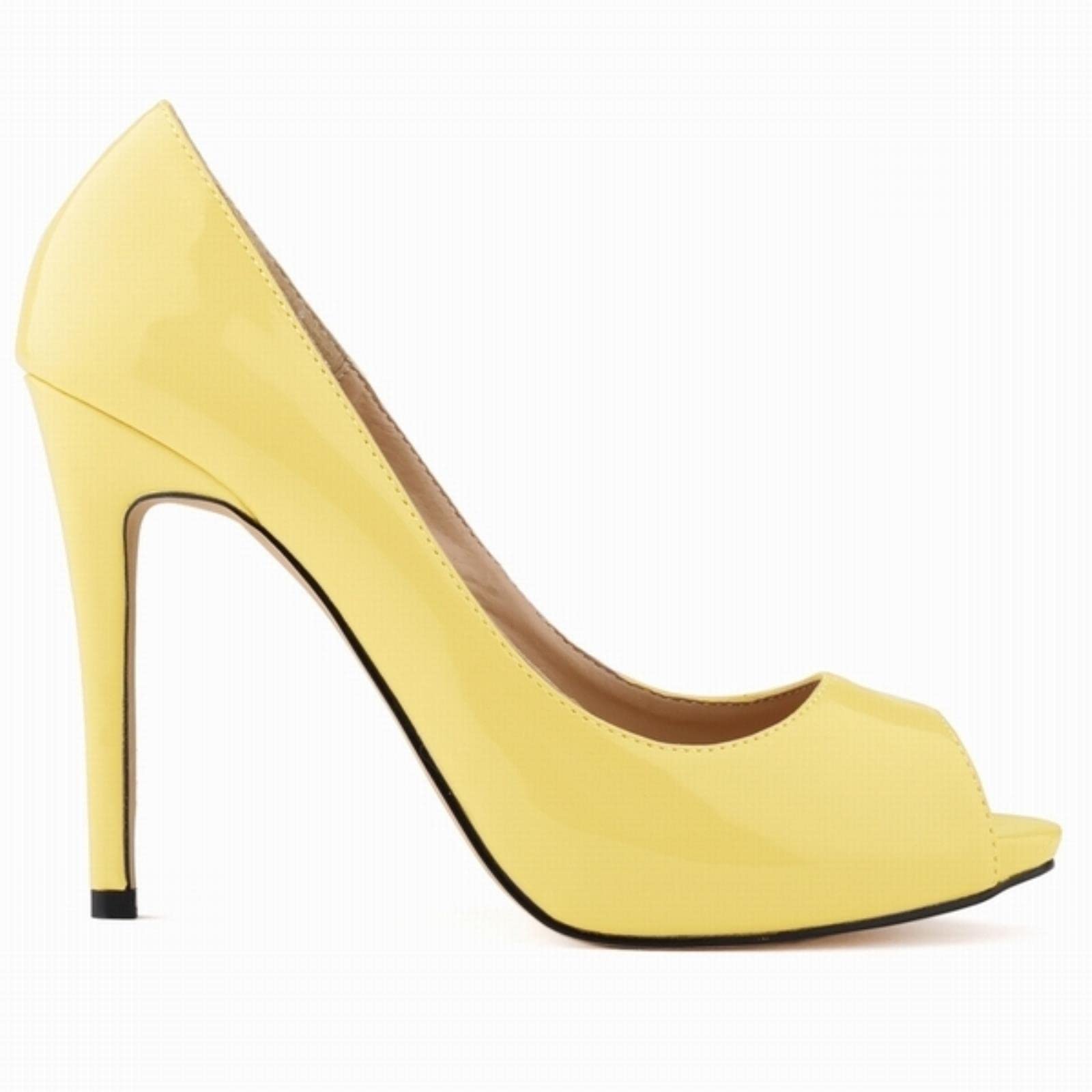 QIANKUN Platform Wedding Shoes Summer Sexy Ladies Open Toe High Heels Sandals Open Toe High Heels-yellow,10 — image 1