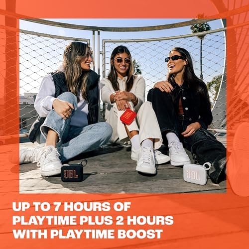 JBL Go4, Bluetooth Hoparlör, IP67, Siyah Tur - Görsel 3