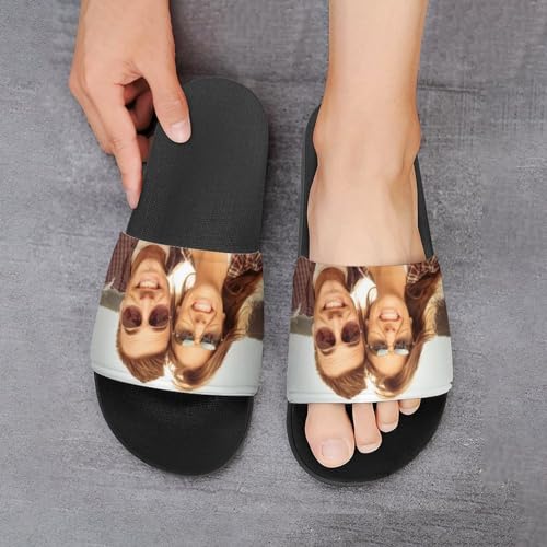 Custom Slides Slippers - Personalized Casual Sandals - Add Your Photo Name Design Sandals - Indoor Outdoor Beach Water Fashion Sandals Open Toe for Men Women4