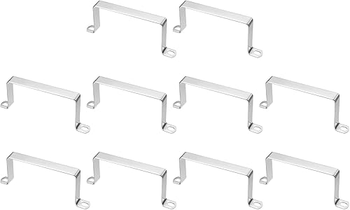 Miniatura 71 de HARFINGTON Abrazadera cuadrada de tubo 2.953x1.772 in 304 acero inoxidable hebilla de tubo cuadrado en forma de U abrazadera de tubo conector