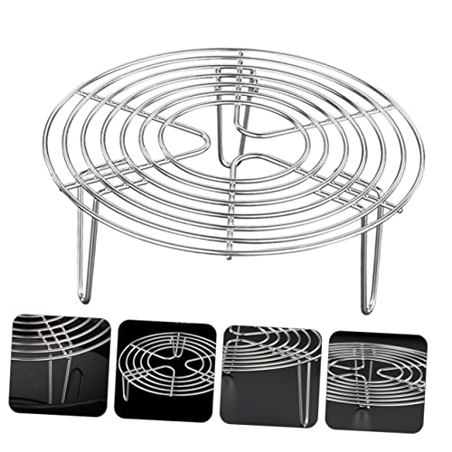 Cabilock Stainless Steel Round Rack Multi Purpose Cooling Steaming Holder for Pressure Cookers Lightweight Easy to Use for Cooking Baking
