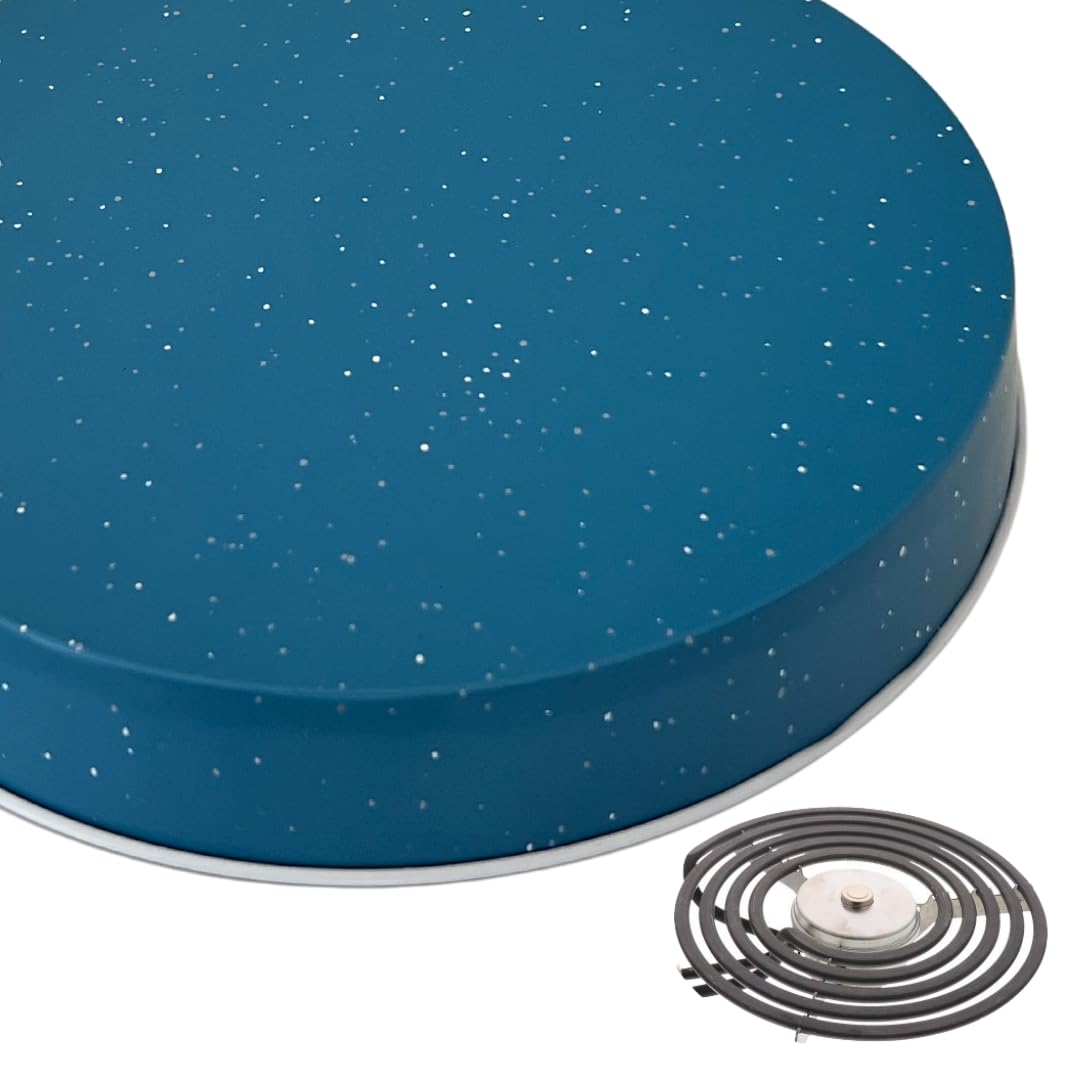 Sensi Temp Electric Stove Burner Covers - Protect Stovetop - Set of 4, 10 and 8 inches Blue Grain Electric Stove Covers