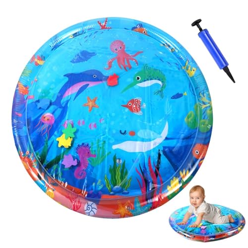 YRTUOP Estera de Agua de Gato, Estera de Agua para Gatos,Red de Almohadilla de Agua de Juego Inflable | Juguetes interactivos de Almohadilla de enfriamiento, Alfombra Engrosada con Bomba, Suministros