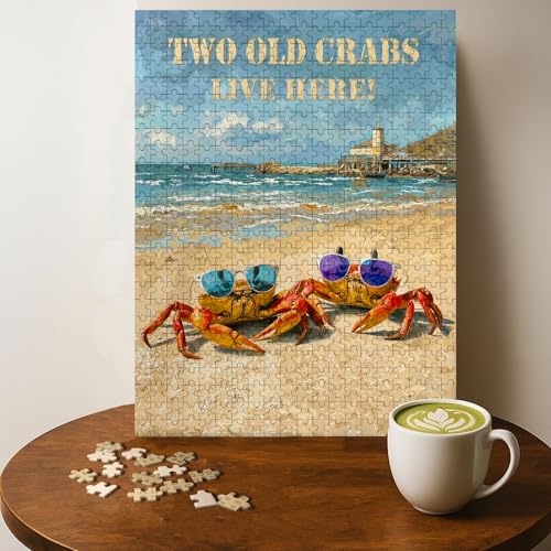 Casse-tête Maison Crabe Plage 500 Pièces 20x15 Po