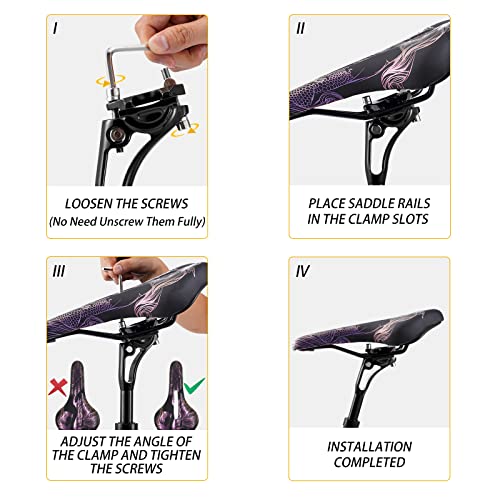 Bonmixc Suspension Seatpost 27.2 400Mm Layback, 440Lb Support For Larger Riders, Reduce Wind Drag, Anti-Slip Shock Absorbing Alloy Bike Seat Post, Adjustable Two-Way-Bolt Clamp #TOP6