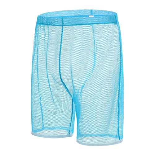 Men's Fishnet See Through Trunks Sexy Sparkly Glitter Boxer Shorts Underwear Sexy Beach Wear Bikini