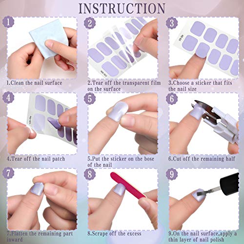14 Sheets 224 Pieces Color Nail Polish Strips Full Nail Wraps Stickers Self-Adhesive Decals Strips Manicure Kits Nail Art Designs With 2 Pieces Nail Files For Women Girls Diy Nail Art (Fresh Colors) #TOP2