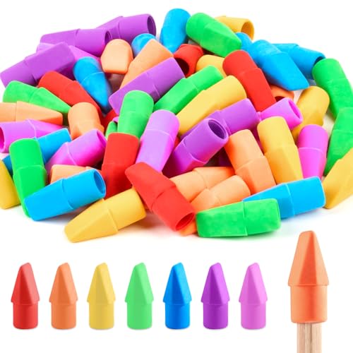 60 Pack Erasers for Kids, Sooez Pencil Top Erasers, Eraser Caps, Cap Toppers Small Cute Drawing Erasers, Classroom Must Have for Teacher & Student,...